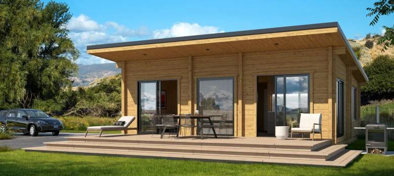 Transportable home 2 bedroom timber NZ - The Opuha Monopitch