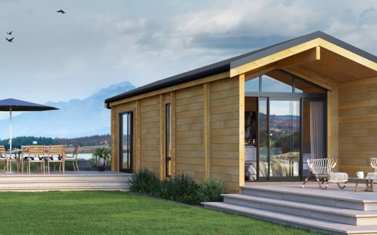 Transportable home 1 bedroom timber NZ - The Mackenzie gable roof