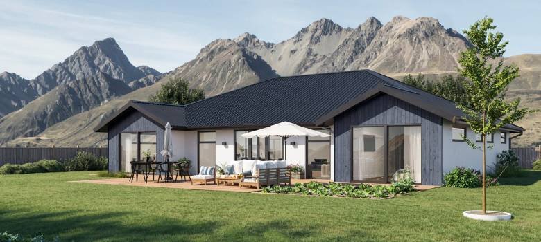Hip and gable roof style on a modern New Zealand home design
